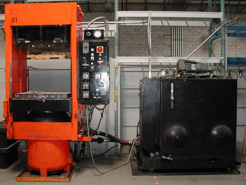 Rubber Pad Press capable of press-forming up to 36-inch sheet metal parts.