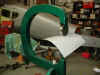 English Wheel used to form aircraft sheet metal compound shapes.